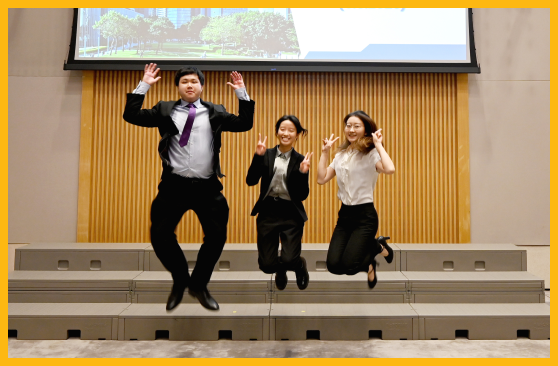 An exciting moment for the interns