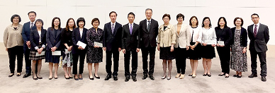 Clement Leung (PSCS) and Hermes Chan (DGG) with PEO promotees