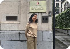Eva at the Hong Kong Economic and Trade Office in Brussels