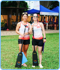 Violet(左)和Cristy(右)攝於2024年亞洲龍舟錦標賽